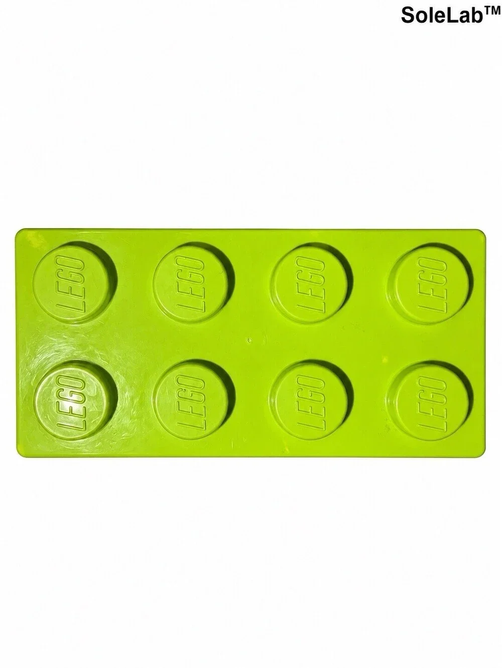 LEGO 8-Stud Green Storage Brick Box 2012 + 2.5 LB Genuine Bulk LEGO 2nd Lot
